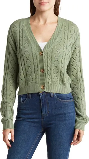 Pretty Cable Knit Cardigan | Nordstrom Rack