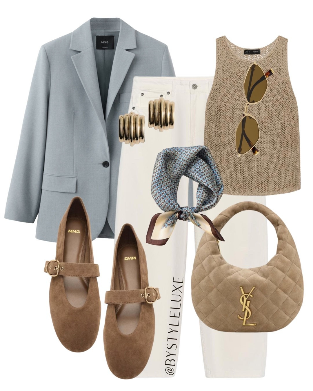 BLUES - Perfect spring outfit with this muted blue blazer, my fave tapered jeans and suede ballet flats 

#blazer #jeans #springoutfit 

#LTKshoes #LTKspring #LTKjeans