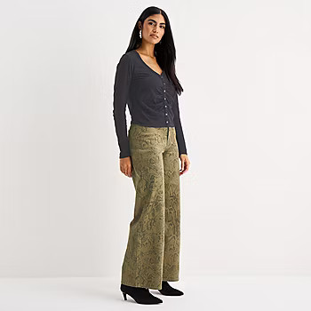 new!a.n.a Animal Womens High Rise Wide Leg Jean | JCPenney