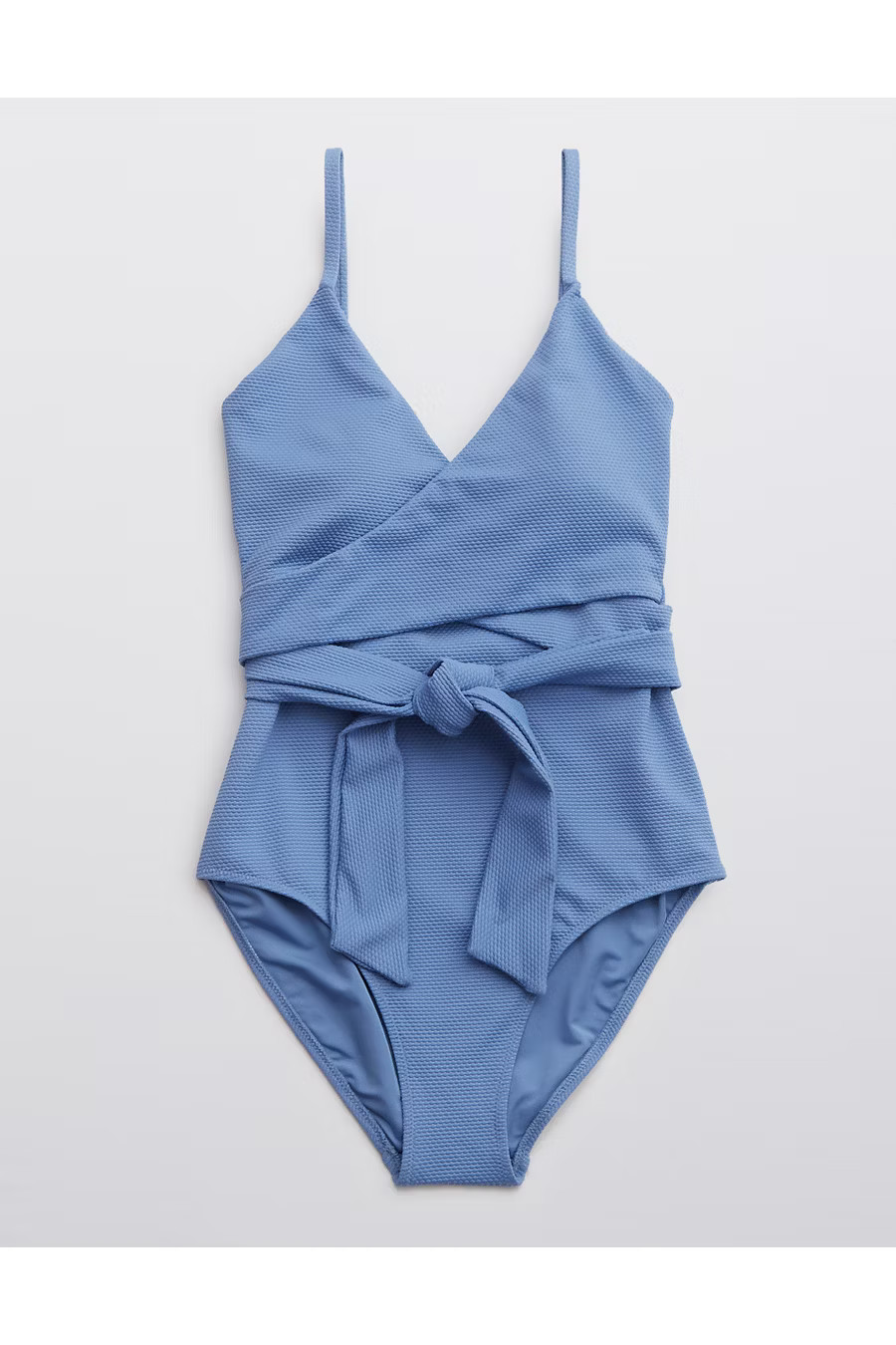 Aerie Pique Wrap One Piece Swimsuit | American Eagle Outfitters (US & CA)