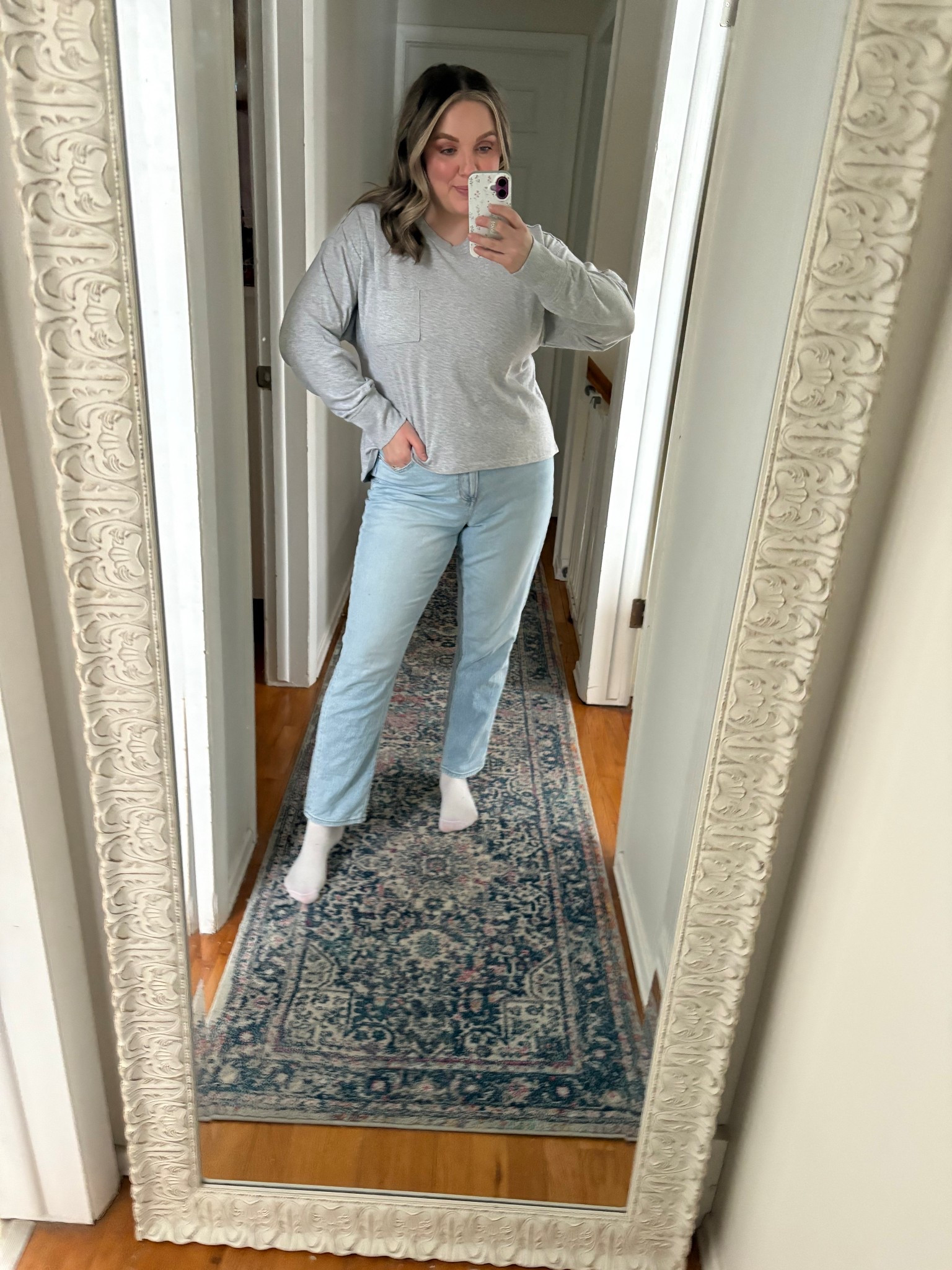 70% off 🚨 the perfect spring transition long sleeve tshirt. So cozy and perfect for layering  

Wearing a medium here 



#LTKMidsize #LTKSeasonal #LTKootd