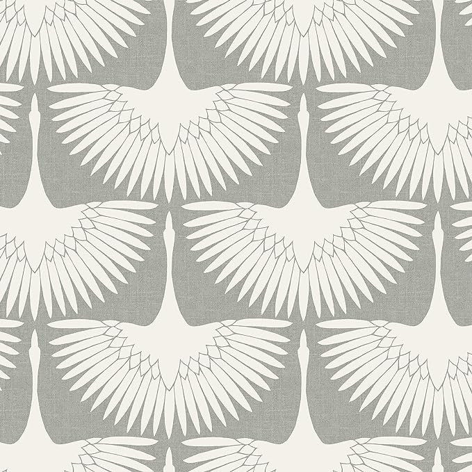 Tempaper x Genevieve Gorder Chalk Feather Flock Removable Peel and Stick Wallpaper, 20.5 in X 16.... | Amazon (US)