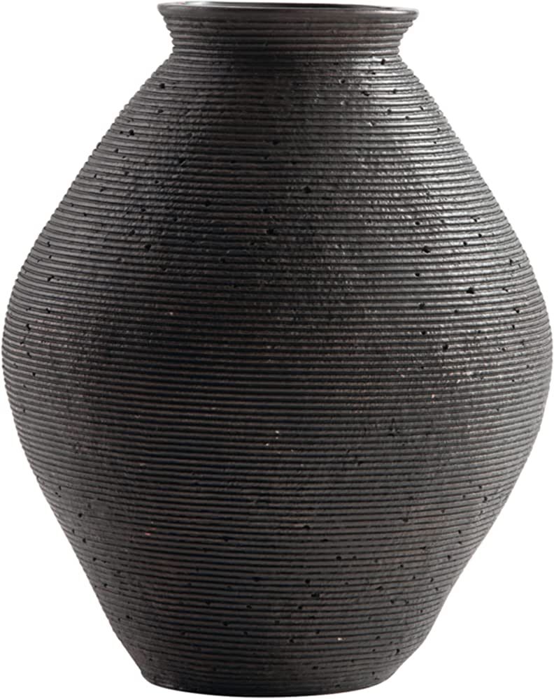 Signature Design by Ashley Hannela 12" Modern Distressed Polyresin Vase, Antique Brown | Amazon (US)