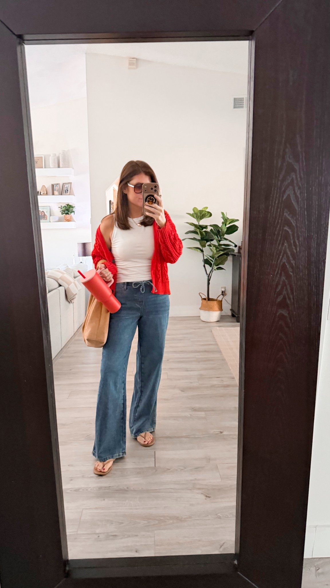 Casual OOTD! Loving these pull on jeans from Walmart! So glad they restocked! 

#LTKOver40 #LTKSeasonal