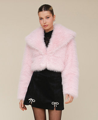 Women's Faux-Fur Cropped Jacket | Macy's