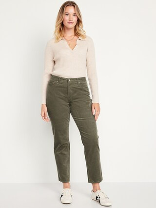 High-Waisted OG Straight Corduroy Ankle Pants | Old Navy (US)
