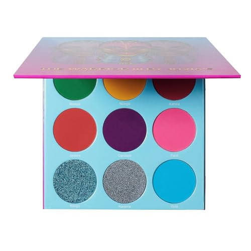 Juvia's Place Palette The Warrior III - Deep Emerald Green, Red, Violet, Cerulean Blue, Shades of 9, Pigmented Makeup Palette Eye Color & Shine | Amazon (US)
