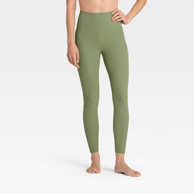 Women's Everyday Soft High-Rise Ribbed 7/8 Leggings - All In Motion™ | Target