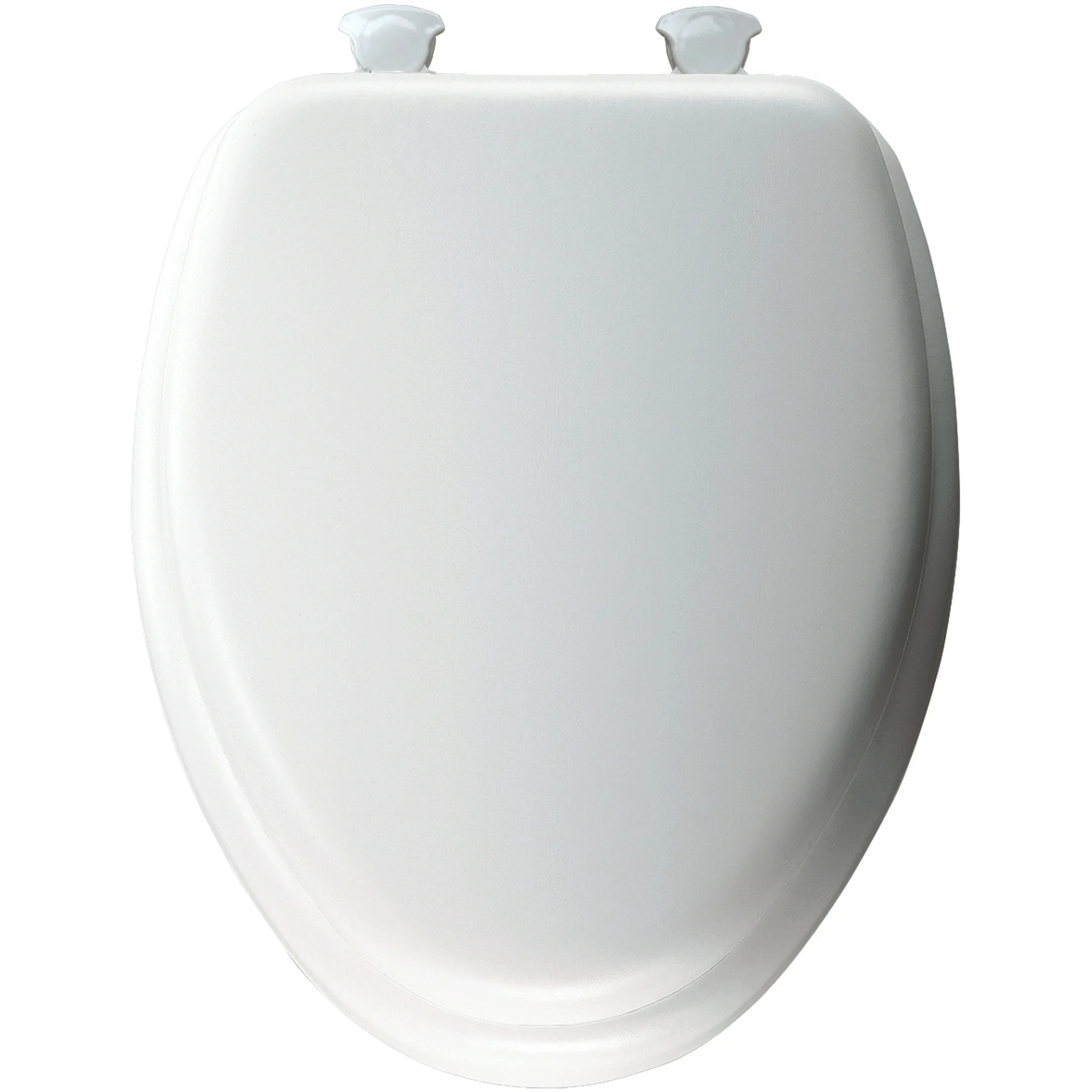 Mayfair Lift off Elongated Cushioned Vinyl Toilet Seat in White | Walmart (US)