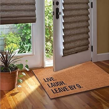 Live Laugh Leave by 9 pm Inside Front Door Mat for Front Door Inside, Outdoor Door Mats for Home ... | Amazon (US)