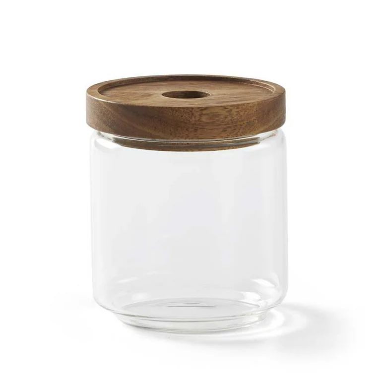 Better Homes and Gardens, Glass Food Storage Jar With Acacia Wood Lids, Glass Canister Food Stora... | Walmart (US)