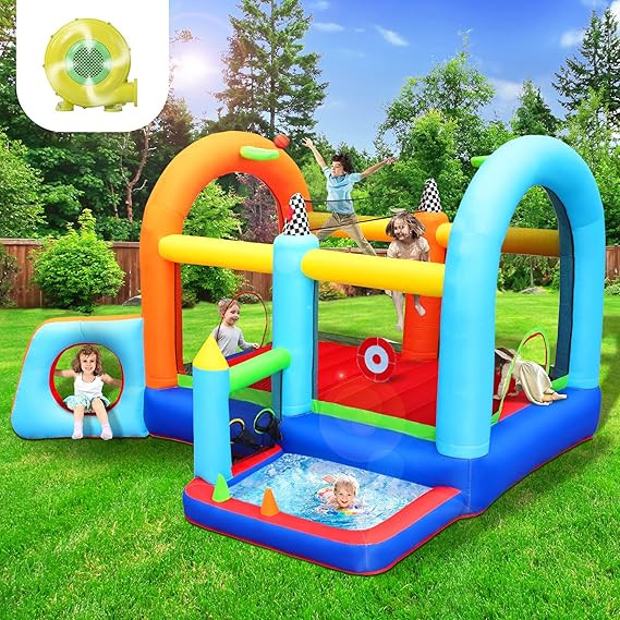 Merax 8-in-1 Inflatable Bounce House with Blower for 2-12 yrs Kids,Toddlers, Extra Thick Big Play... | Amazon (US)