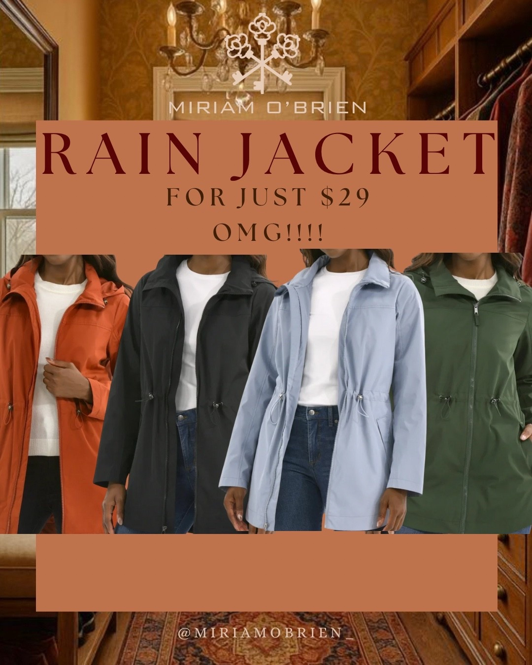 Affordable Rain Jacket! Comes in 4 colors 

Follow me at @miriamobrien_ on IG and TikTok! 

#WalmartRainJacket #WalmartFallFashion #WalmartTrends #WalmartFallArrivals 

#LTKStyleTip #LTKOver40 #LTKSeasonal

#LTKOver40 #LTKSeasonal #LTKStyleTip