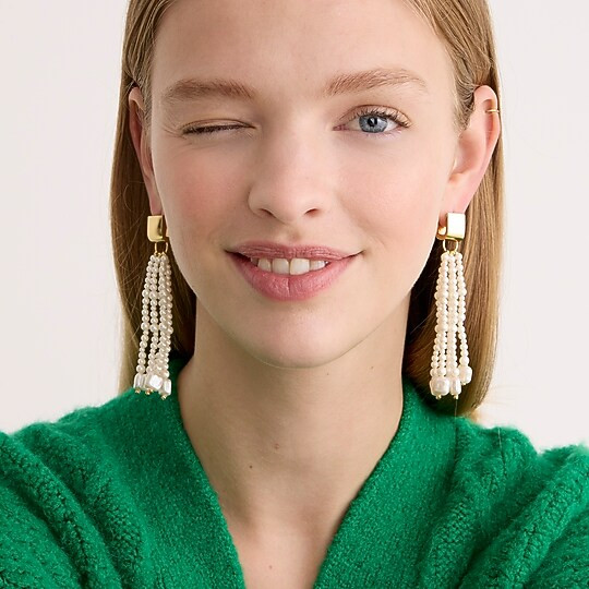 Freshwater pearl statement earrings | J. Crew US