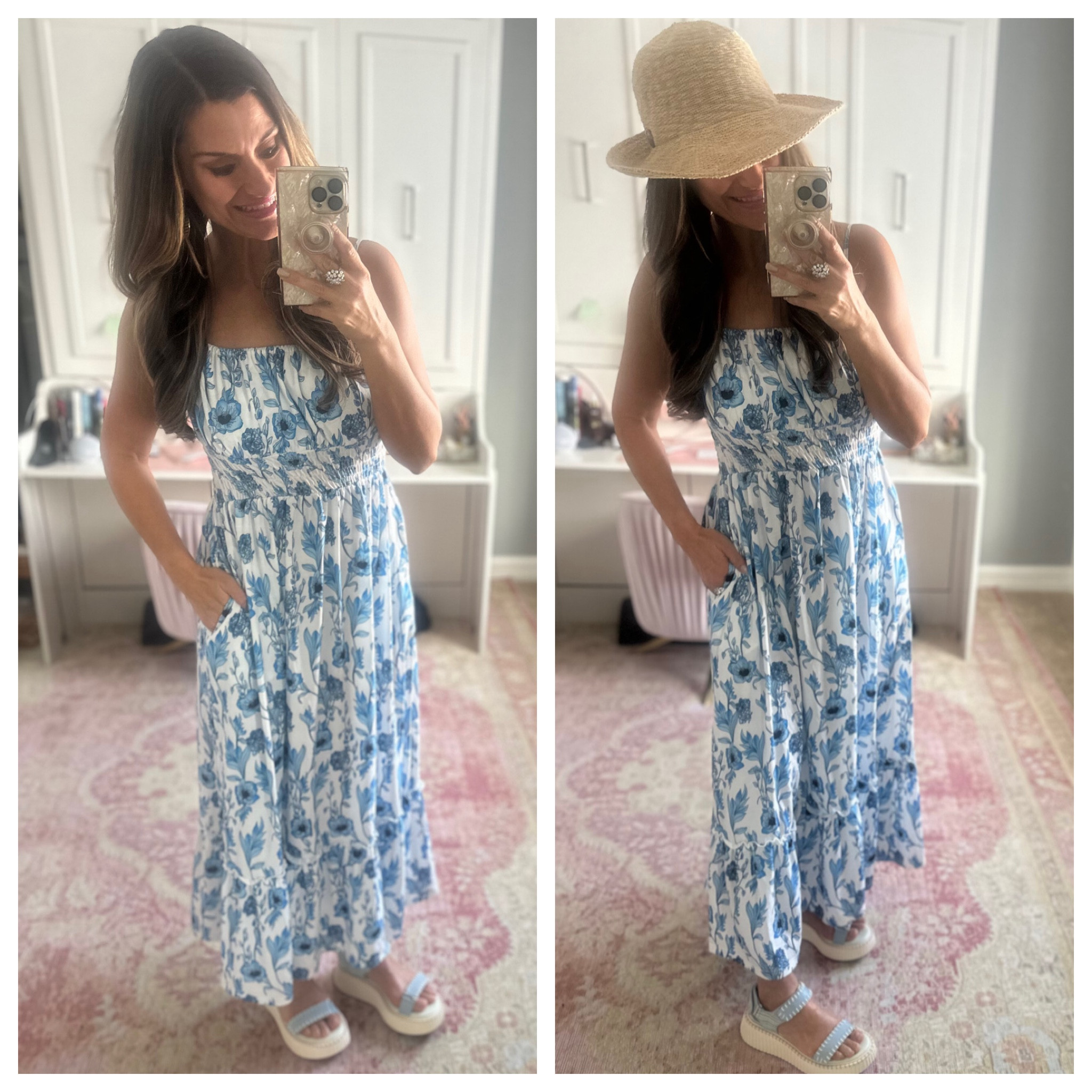 Blue floral dress from Amazon for spring break 

#LTKstyletip #LTKfindsunder50 #LTKover40
