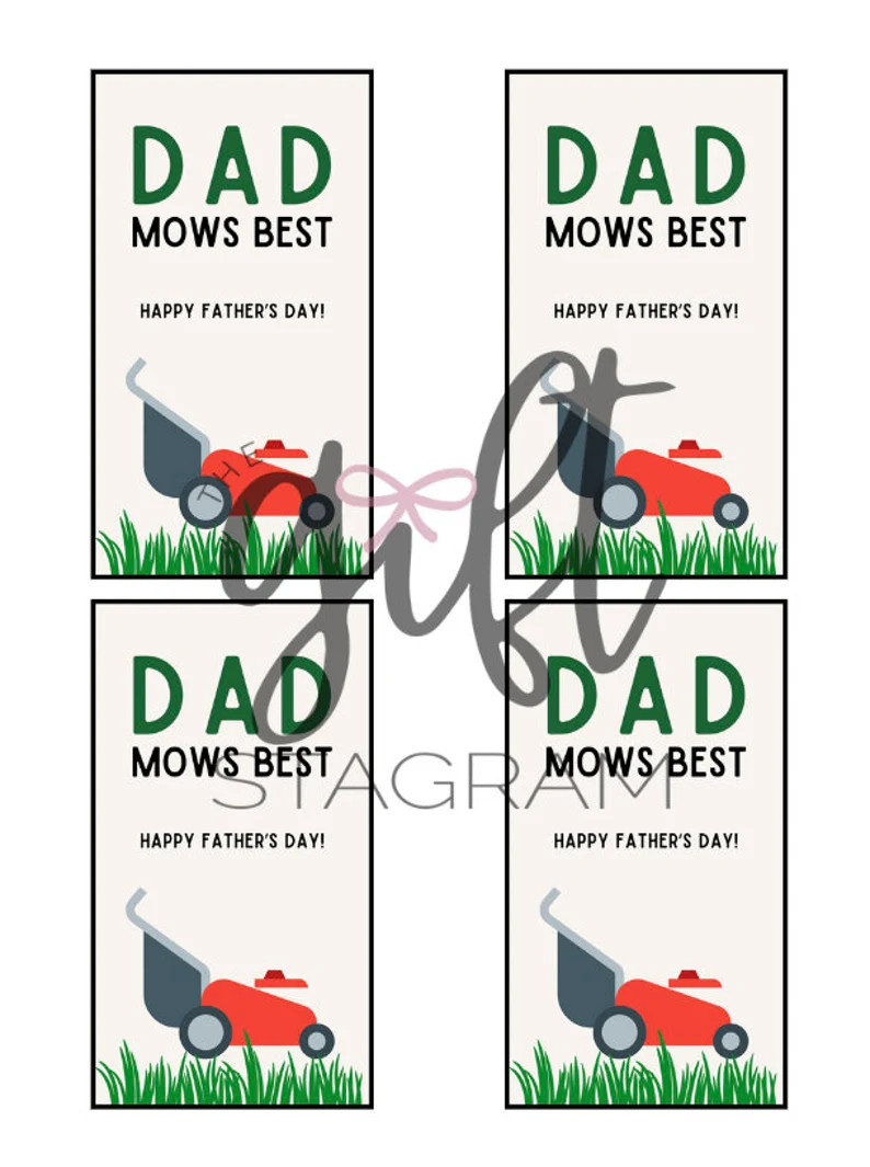 Dad Mows Best Gift Tag | DIGITAL DOWNLOAD | Father's Day Gift Tag | Father's Day Gift Ideas | Out... | Etsy (Global)