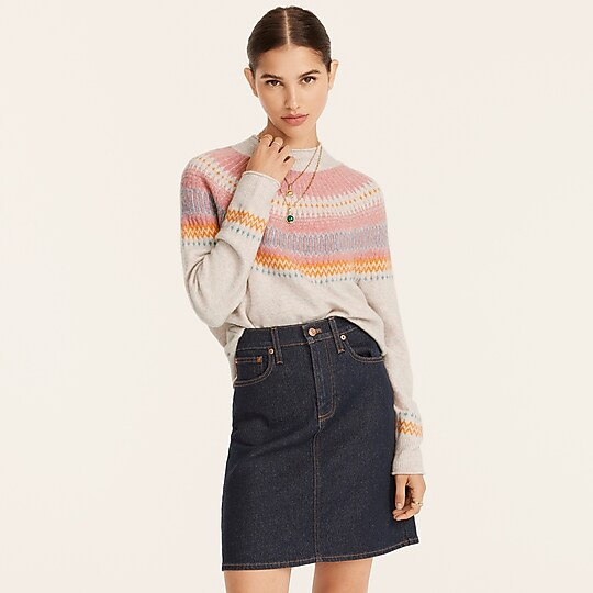 Fair Isle yoke rollneck™ sweater in Supersoft yarn | J. Crew US
