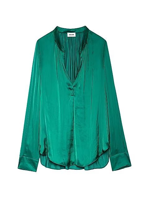 Tink Relaxed-Fit Satin Shirt | Saks Fifth Avenue