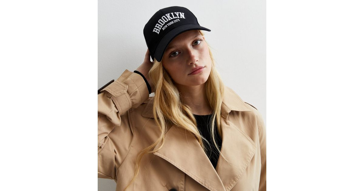 Black Brooklyn Embroidered Cap | New Look | New Look (UK)