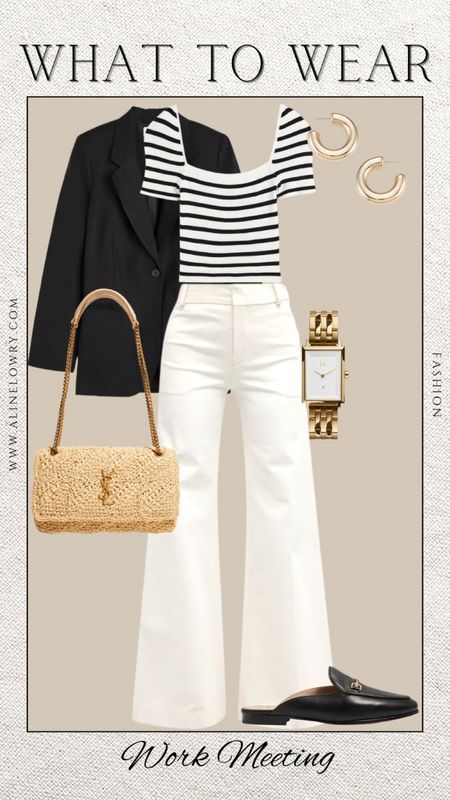 What to wear for a work meeting. Elegant and casual outfit idea. Love this striped shirt with puffed shoulders. 



#LTKworkwear #LTKstyletip #LTKtravel
