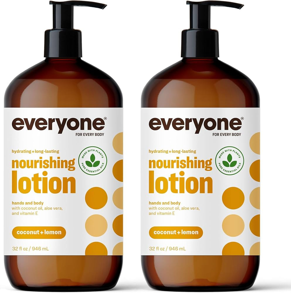 Everyone Nourishing Hand and Body Lotion, 32 Ounce (Pack of 2), Coconut and Lemon, Plant-Based Lo... | Amazon (US)