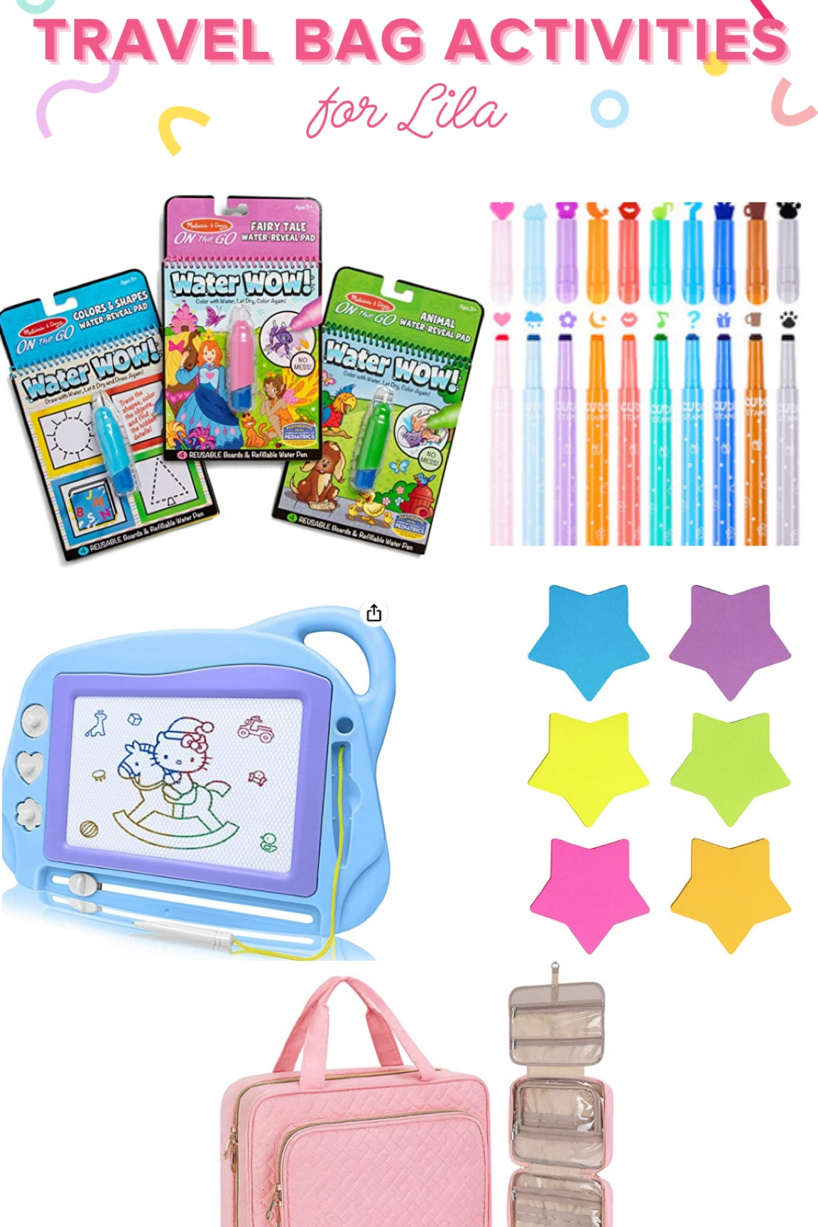 I created this travel activity bag for Lila using the hanging toiletry bag hack for quick access and less bending over under the airplane seat  

#LTKtravel #LTKfamily #LTKkids