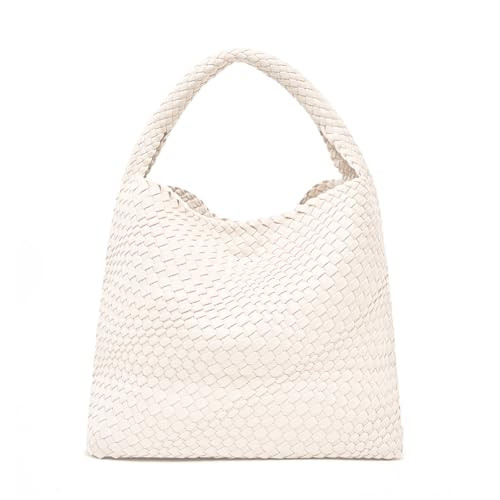 Large Woven Tote Bag for Women Weave Purse Woven Leather Handbag | Amazon (US)