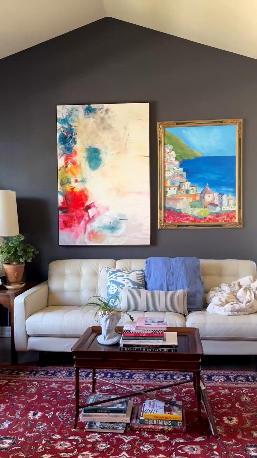 A cozy and soulful room is very achievable using a few timeless pieces as a base: 
* a timeless sofa
* a favorite rug with colors you can tie into.
* 1 -2 large pieces of art 
🍃I've linked a some key pieces here for you.

#LTKOver40 #LTKSeasonal #LTKdayinmylife