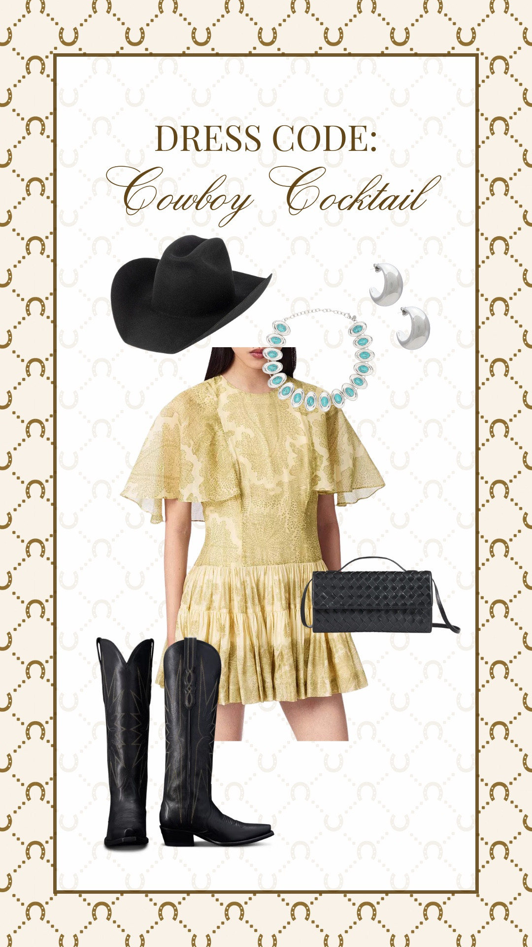 Cowboy cocktail outfit idea!

Western chic // country concert //