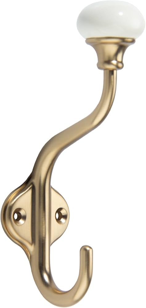 TUNNY Coat Hooks - 5 Pack Champagne Bronze Towel Hooks Robe Hooks Decorative Wall Hooks for Bathr... | Amazon (US)