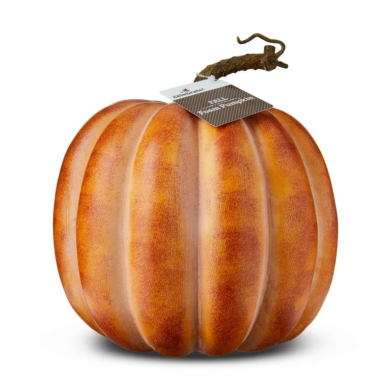 Foam Pumpkin Tabletop Decoration, Orange, 8", Harvest by Way To Celebrate - Walmart.com | Walmart (US)
