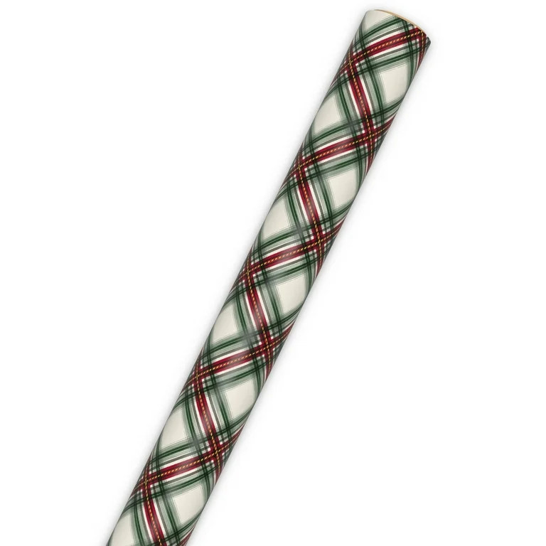 Hallmark Christmas Wrapping Paper Roll (Festive Red and Green Plaid) 35 Sq. ft. | Walmart (US)