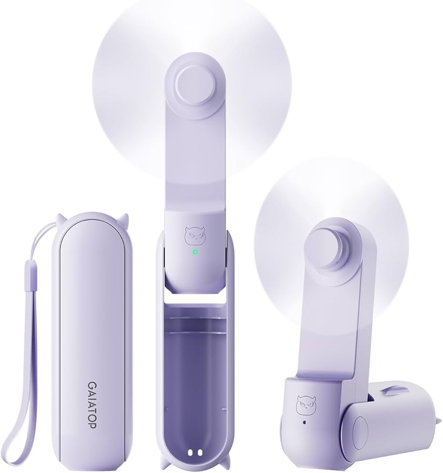 Gaiatop Portable Handheld Fan, Foldable Small Fan, Mini Hand Held Fan with USB Rechargeable 2000m... | Amazon (US)