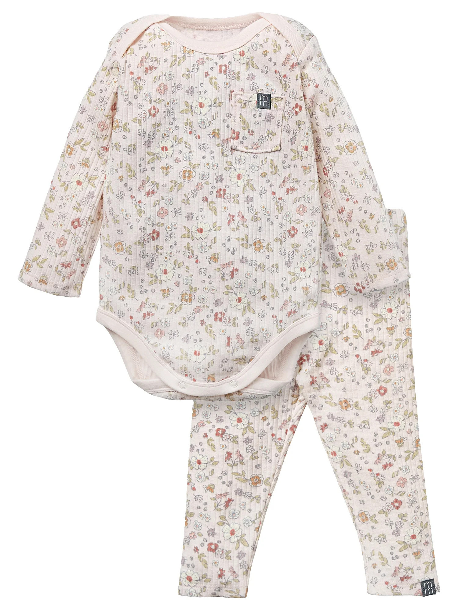 Modern Moments by Gerber Neutral Organic 2-Piece Outfit Set, Sizes 0/3 Months - 24 Months | Walmart (US)