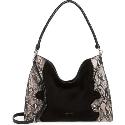 Veronica Beard Vida Leather Shoulder Bag in Black Multi at Nordstrom | Nordstrom