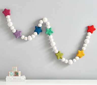 Wool Multi Star Garland | Pottery Barn Kids
