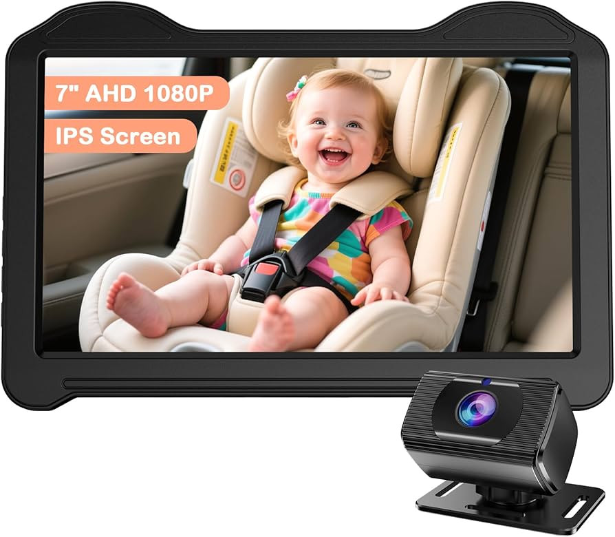 7-Inch Car Baby Camera for Seat: 1080P HD Rear Facing Camera for Backseat, Easy Setup, Anti-Glare... | Amazon (US)