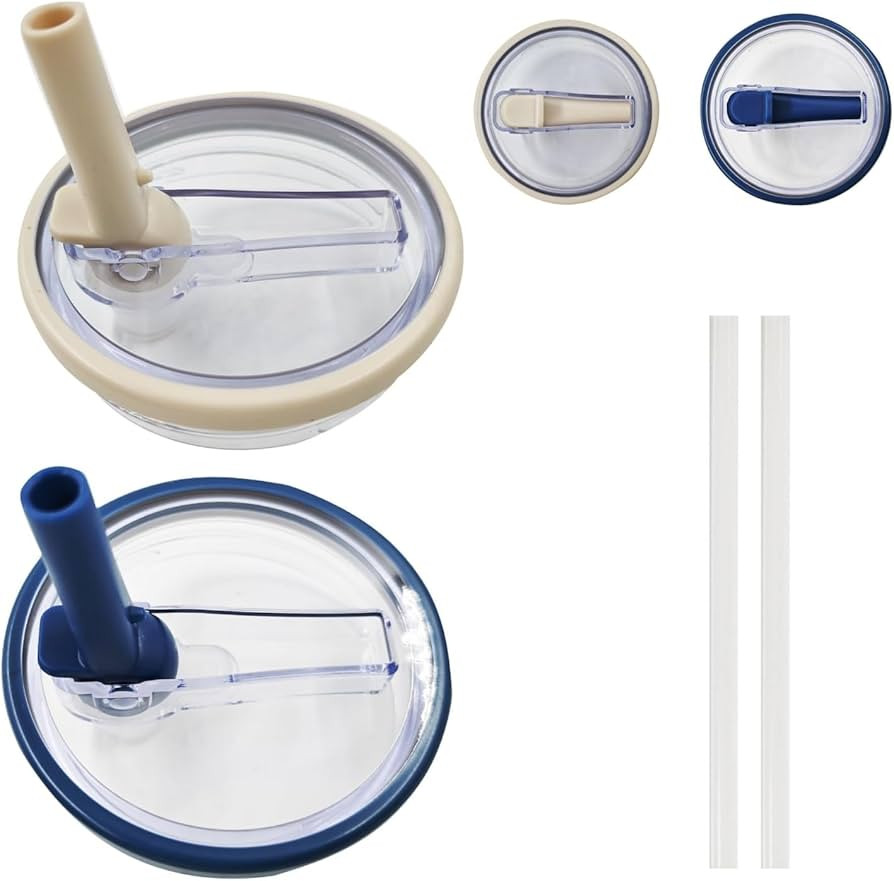 2 PCS 40 oz Replaceble Tumbler Flip Straw Lid for Stanley Quencher, Straw Lid Replacement Fit for... | Amazon (US)