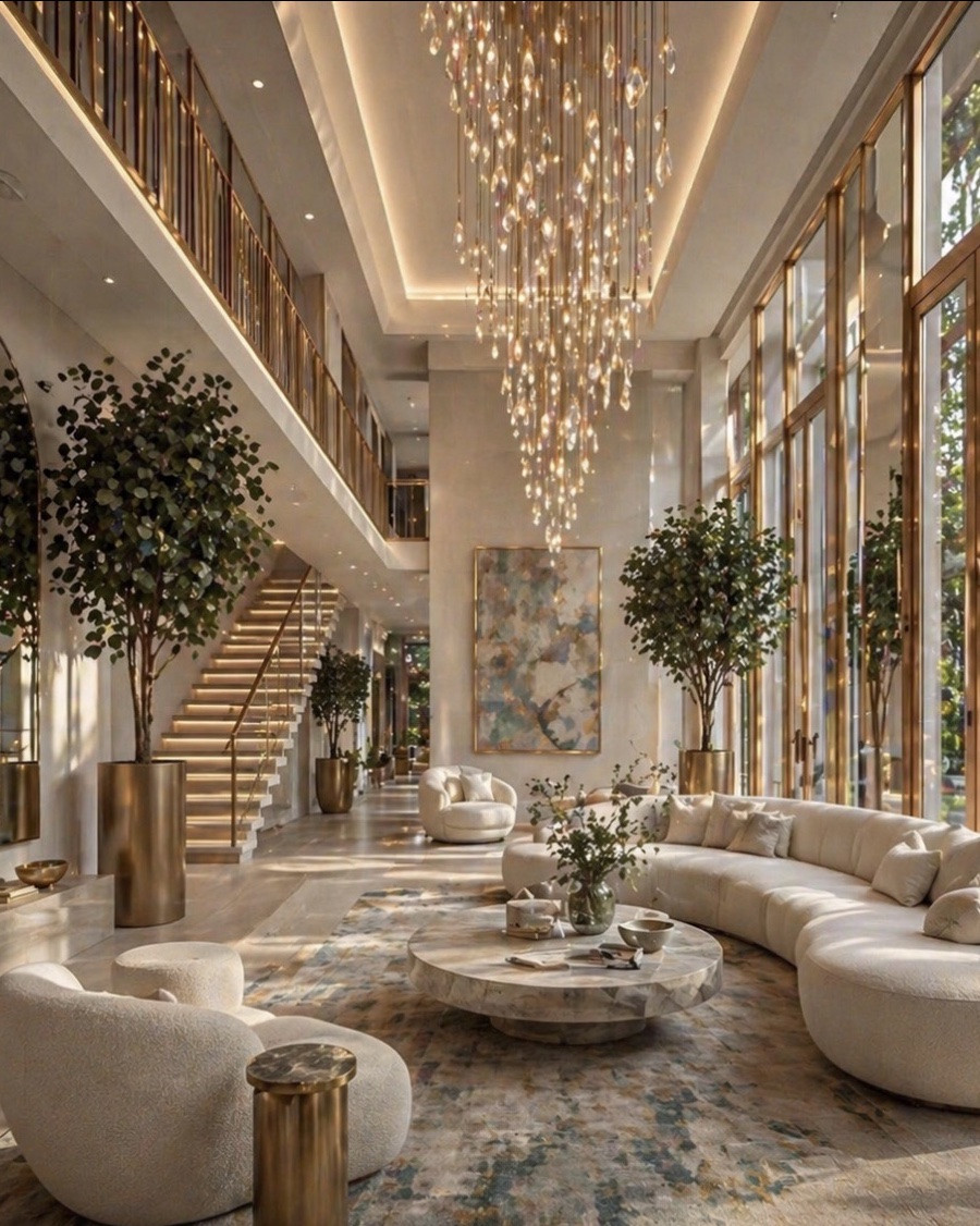 Ultra-modern curated living. Matte copper architecture, $200K statement chandeliers, sculpted $30K seating, and gallery-scale art. Every piece intentionally selected for elevated living. Shop the room.



#LTKHome #LTKvlog