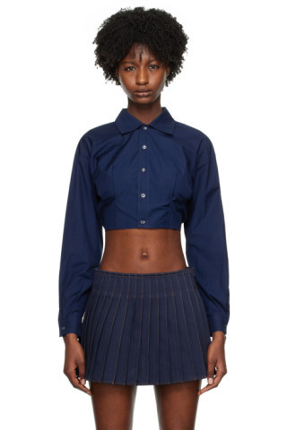 SSENSE Exclusive Blue Shirt | SSENSE