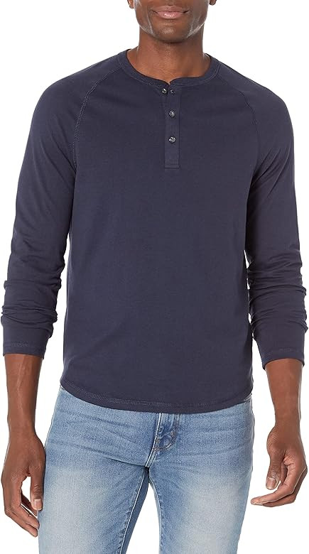 Amazon Essentials Men's Slim-Fit Long-Sleeve Henley Shirt | Amazon (US)