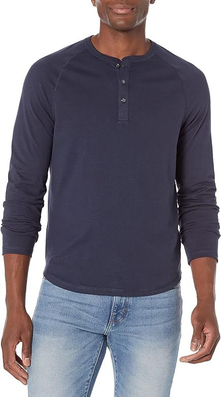 Amazon Essentials Men's Slim-Fit Long-Sleeve Henley Shirt | Amazon (US)