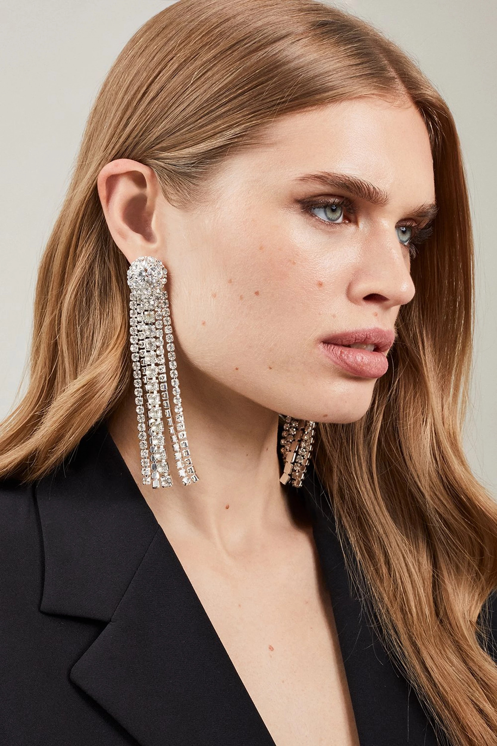 Diamante Statement Drop Earrings | Karen Millen UK + IE + DE + NL