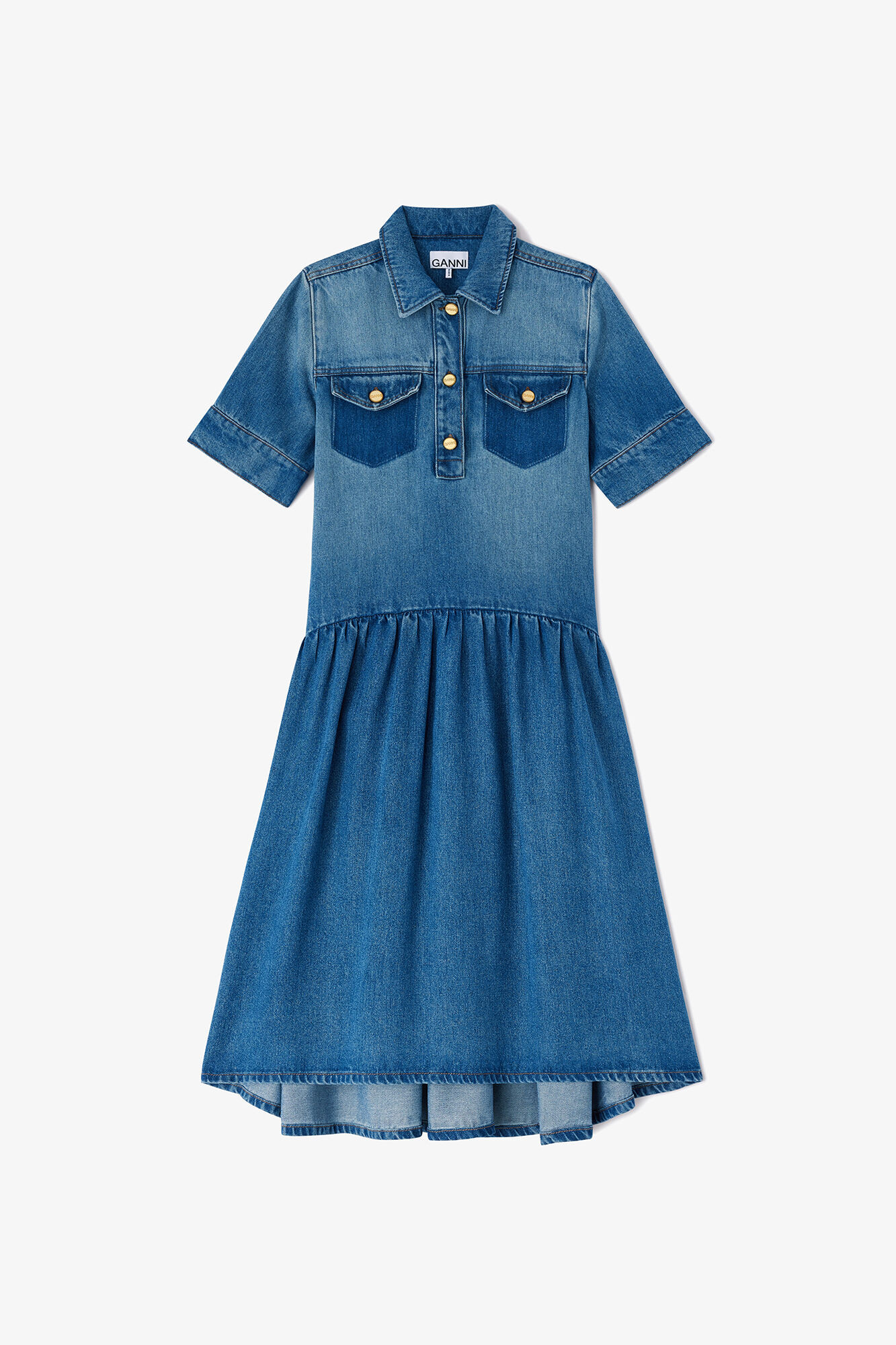 Light Washed Denim Dress | Ganni