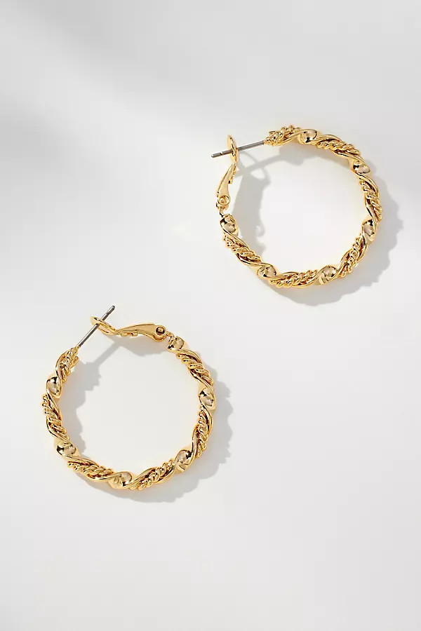 Twisted Hoop Earrings | Anthropologie (US)