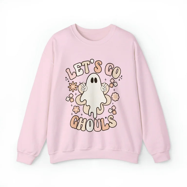 Women's Let's Go Ghouls Halloween Sweatshirt | Walmart (US)