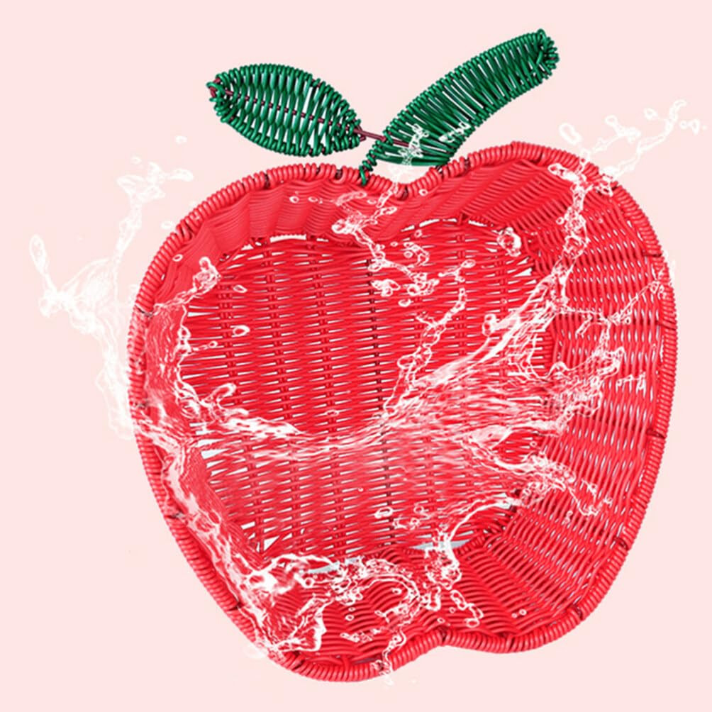 Luxshiny Woven Storage Basket, Imitation Rattan Fruit Basket for Kitchen Countertop Snack and Foo... | Amazon (US)