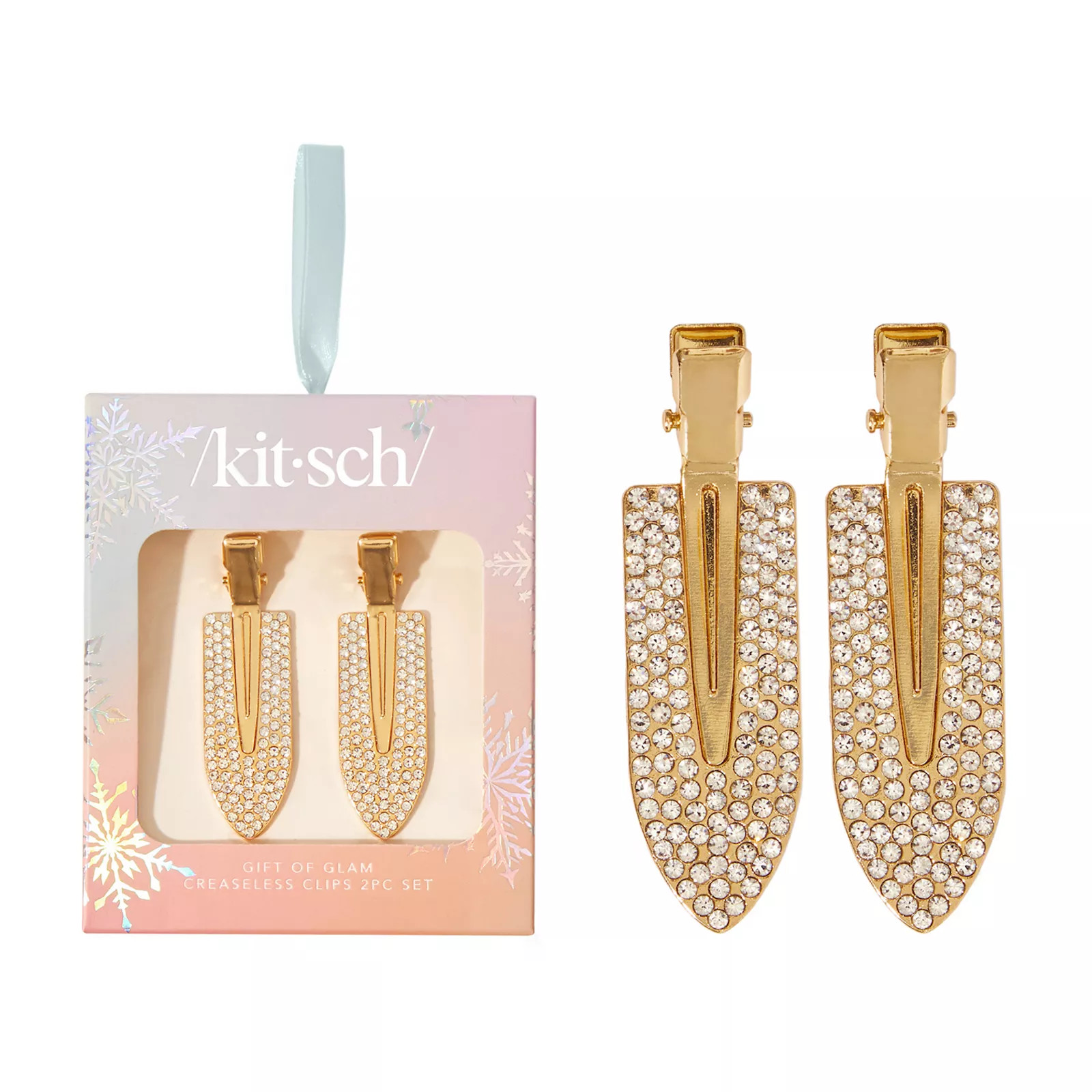 Kitsch Gift of Glam Creaseless Clips 2-pc. Set - Rhinestone, None | Kohl's