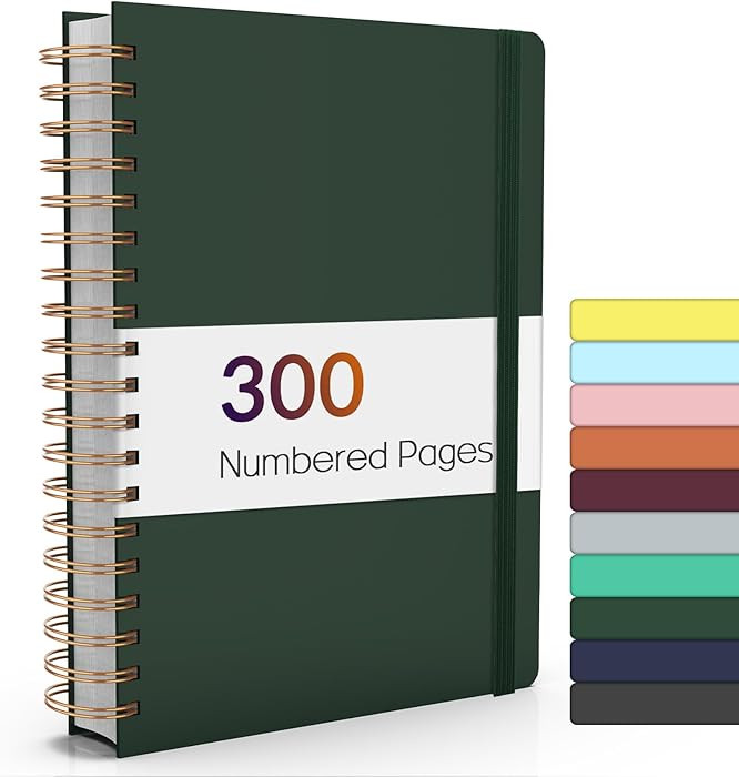Forvencer Lined Spiral Journal Notebook with 300 Numbered Pages, B5 College Ruled Thick Journals ... | Amazon (US)