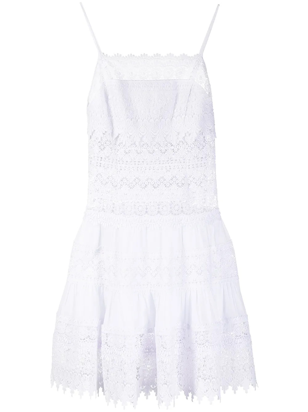 crochet flared short dress | Farfetch Global